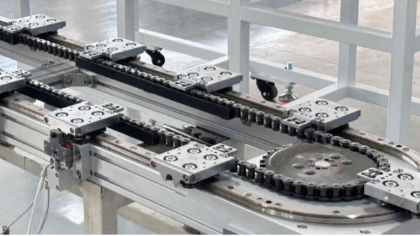 自动化组装生产线中环线平台，为什么更推荐定距链条传动机构？