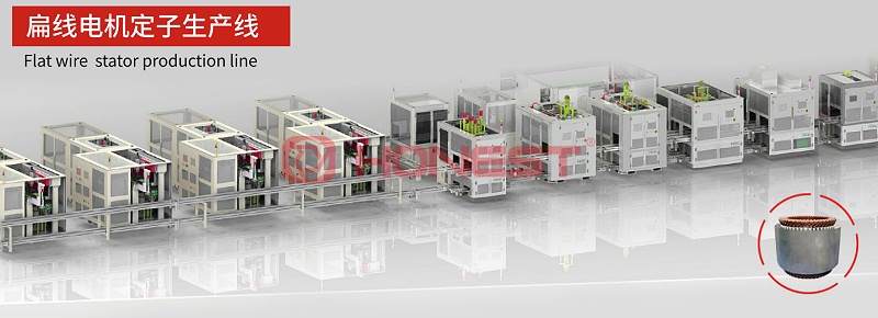 扁线电机定子3D线体图