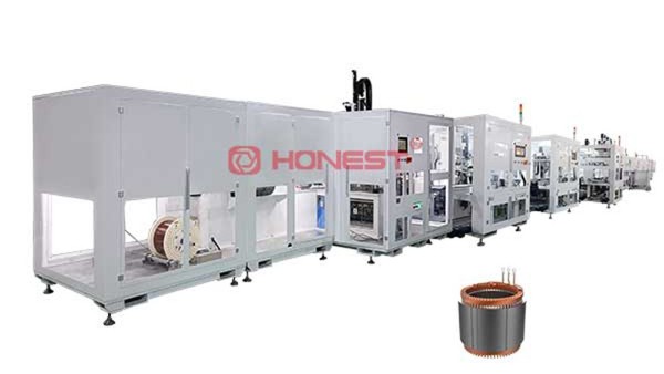 红桃国际扁线电机定子生产设备"高速"线成型解决方案