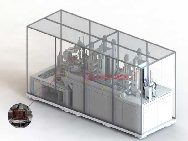 双通道扁线定子制线机