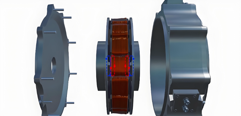 轴向磁通电机扁平结构